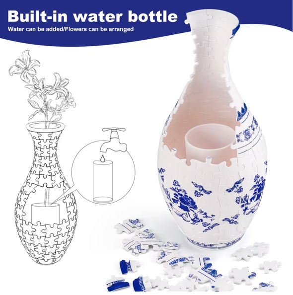 Vase puzzle en plastique de 160 pièces